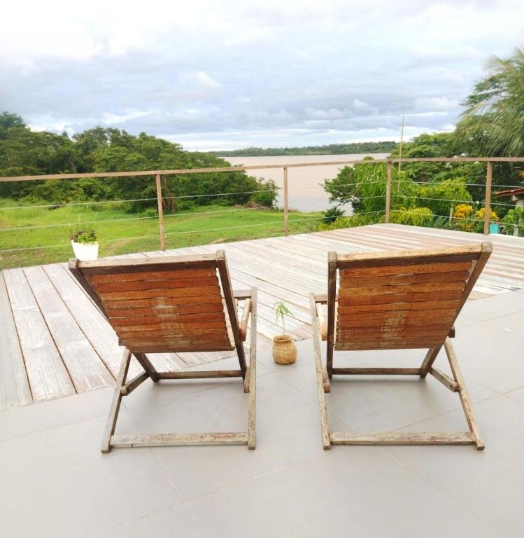 Terraço com vista para o Rio Branco - Casa do Francês na Praia